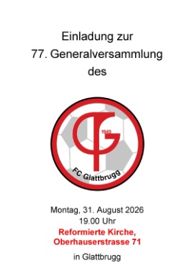 77. Generalversammlung FCG 77. Generalversammlung FCG