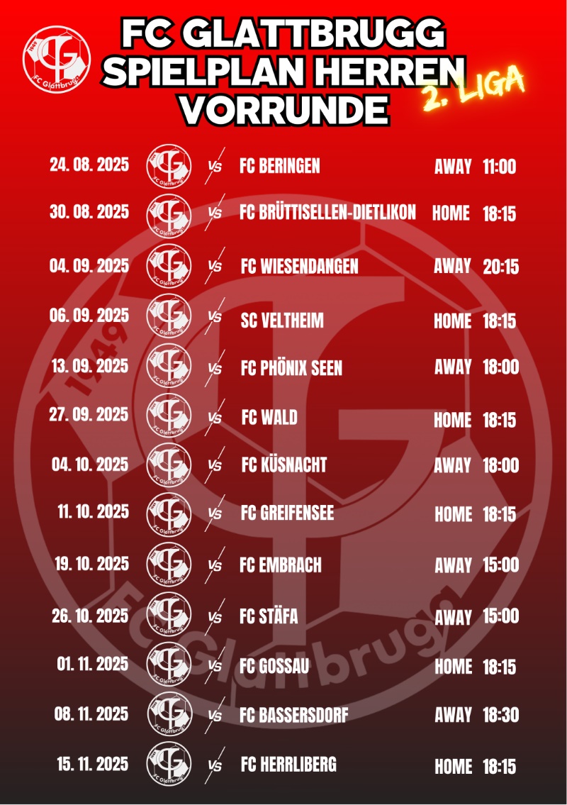 FCG1 Spielplan